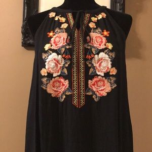 Bohemian Embroidered Tank